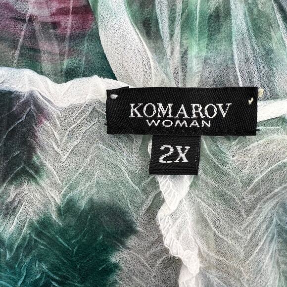 Komarov Sheer Charmeuse Dress Naturecore Glitchcore Botanical Academia - Picture 3 of 9